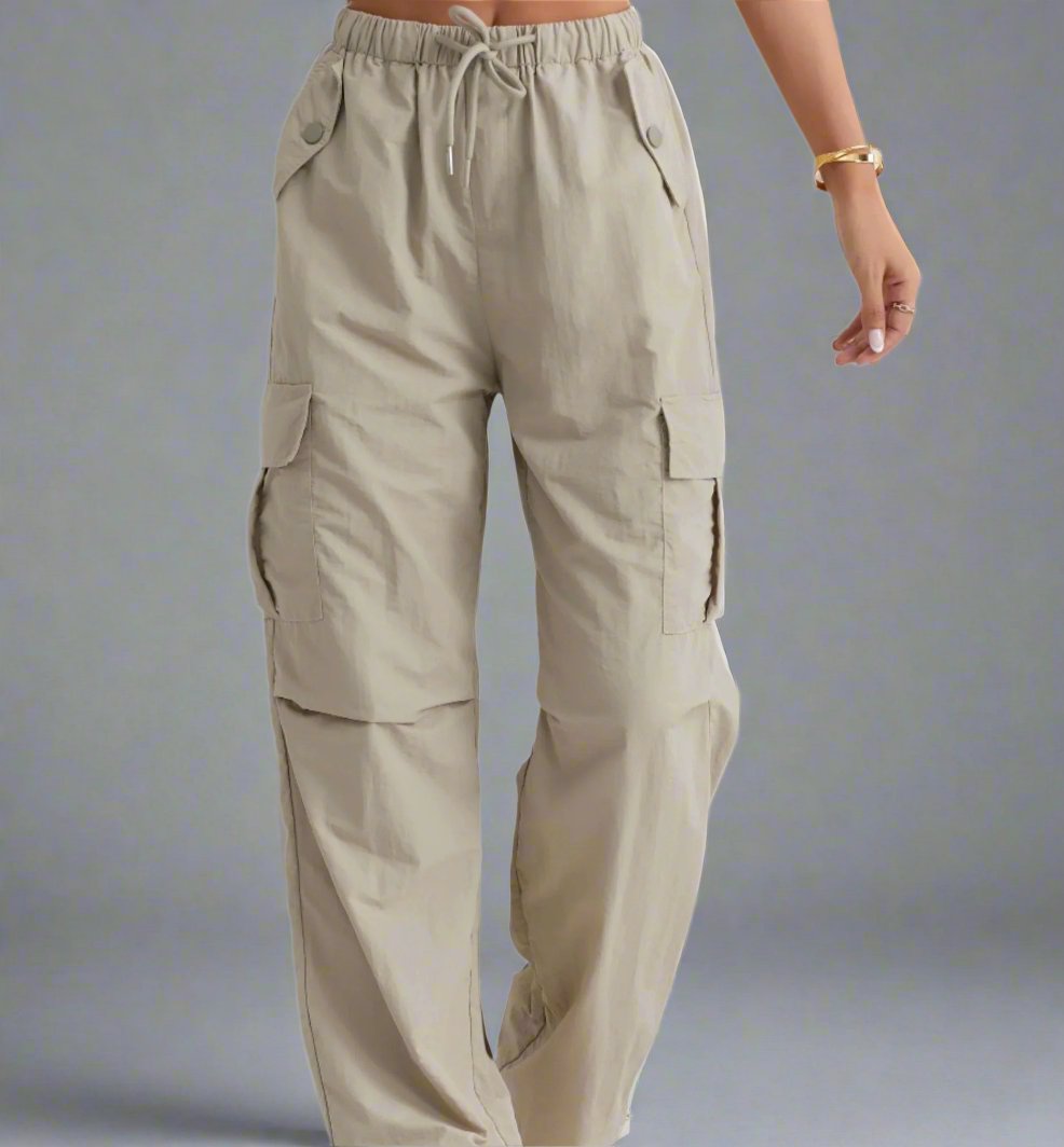 Easygoing Drawstring Cargo Pants