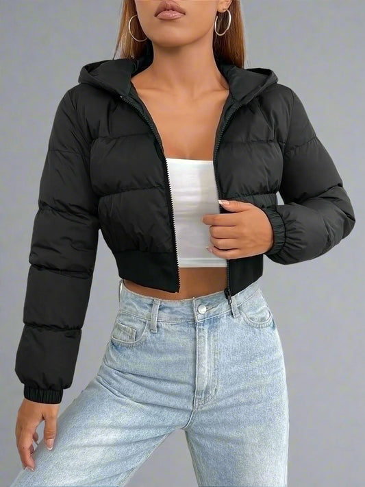 ChillGuard Cropped Puffy Hoodie