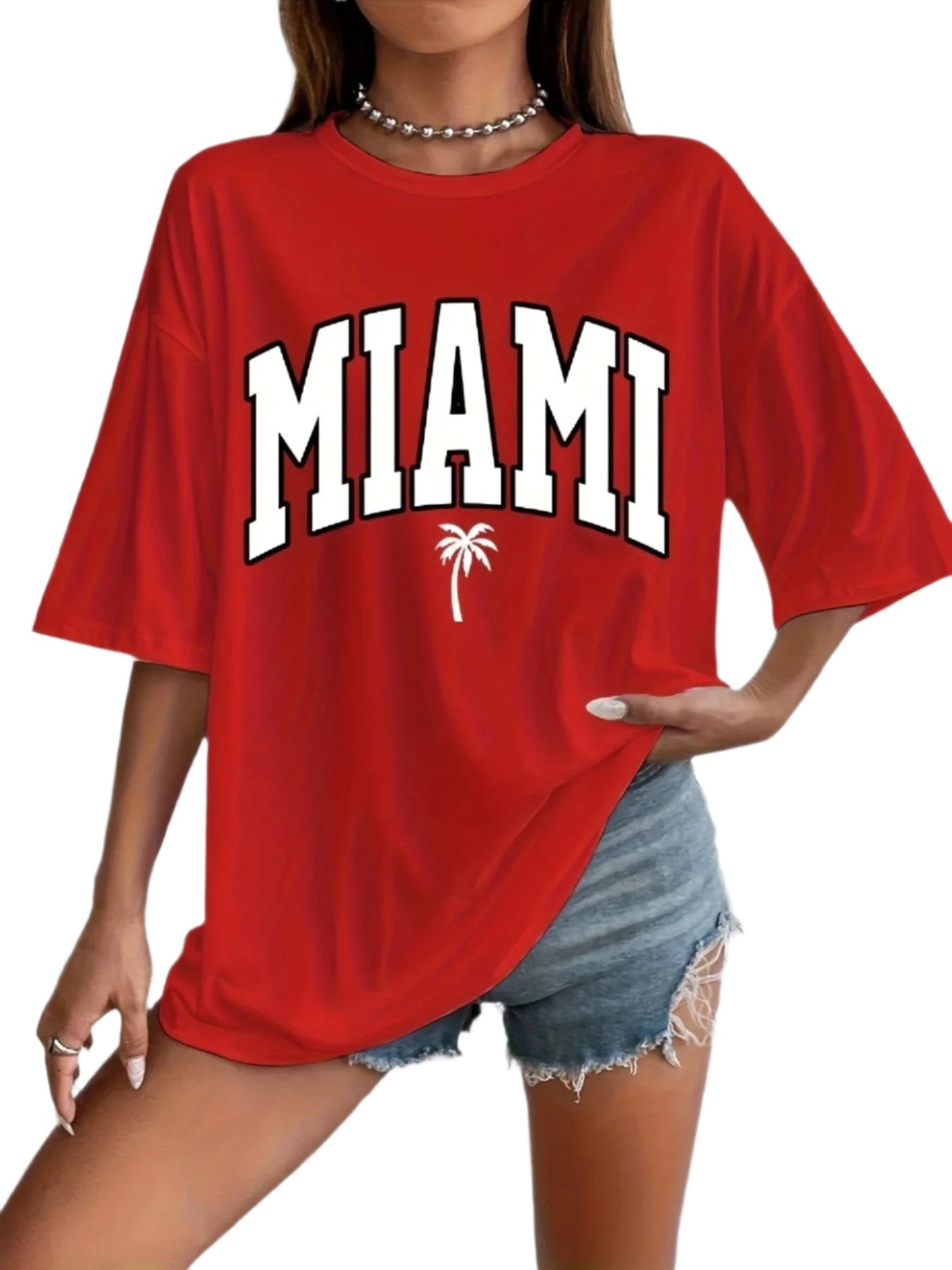 Easygoing Miami Print Sports Tee