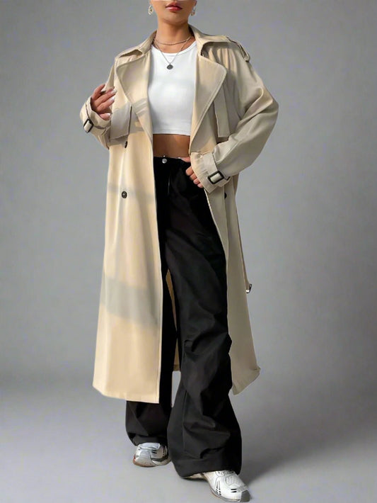 Sculpted Elegance Trench Coat