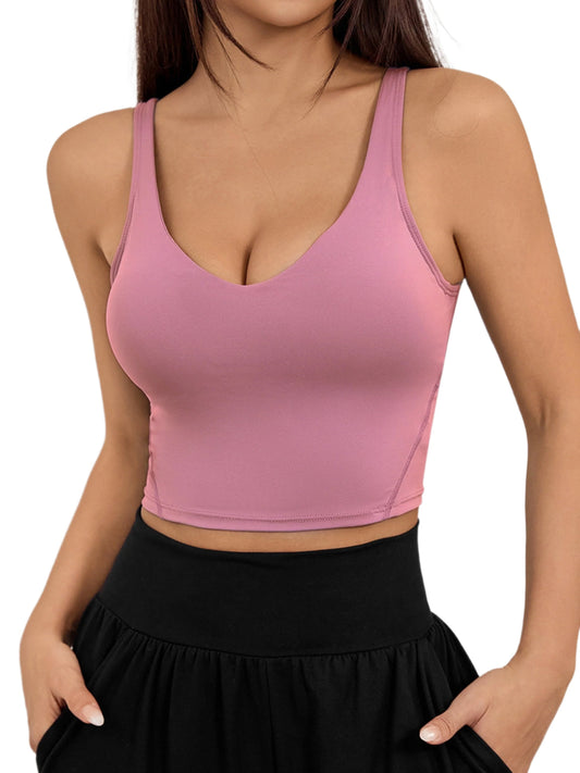 Elevate V-Neck Padded Sports Tank Top