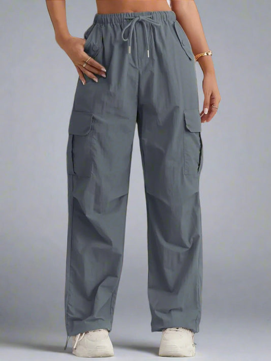 Easygoing Drawstring Cargo Pants