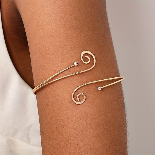 Elegant Golden Spiral Cuff